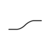 Symbole marquage Réseau continu longue courbe, faible rayon de courbure